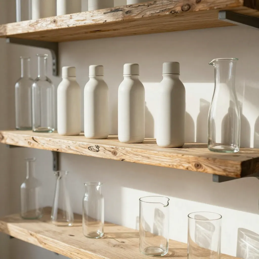 Sleek glass bottle with modern aesthetic